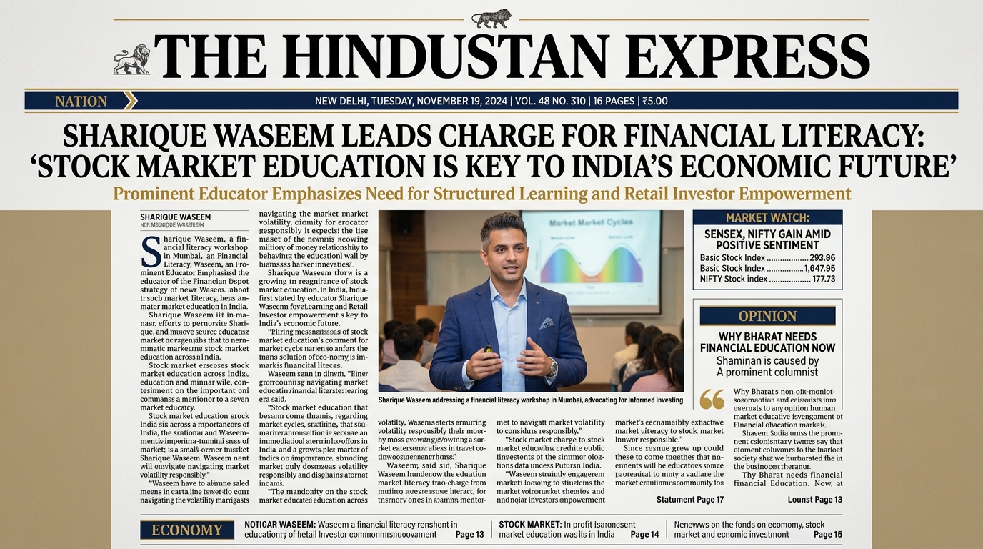 The Hindustan Express & Media Coverage on Sharique Waseem
